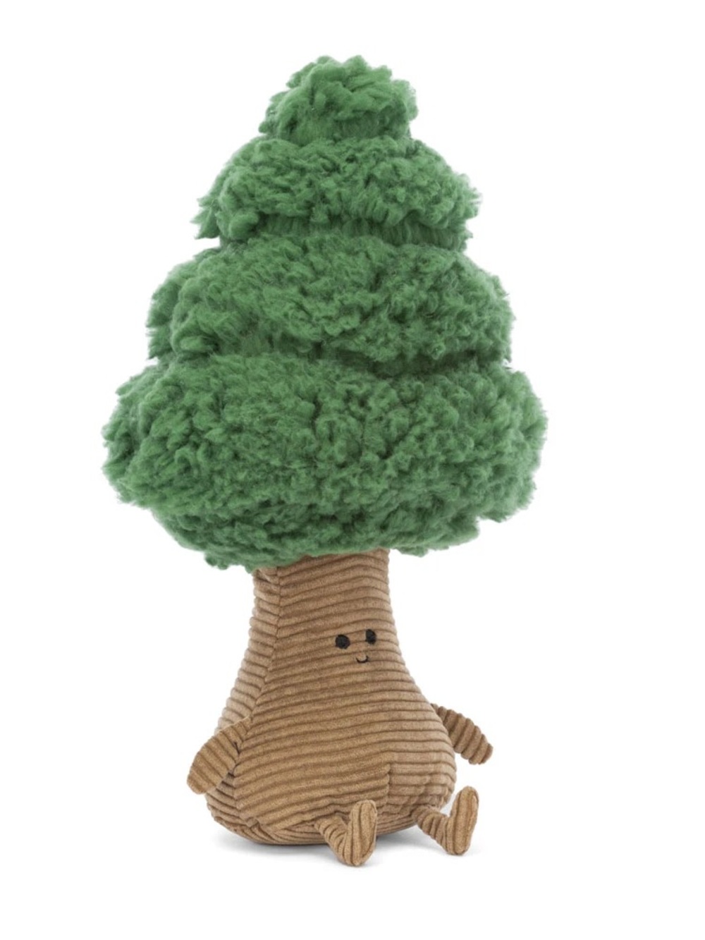 Jellycat London Forestree Tree Pine 10” Green Corduroy Trunk Amuseables NWT